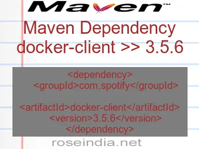 Maven dependency of docker-client version 3.5.6