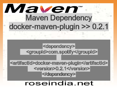 Maven dependency of docker-maven-plugin version 0.2.1