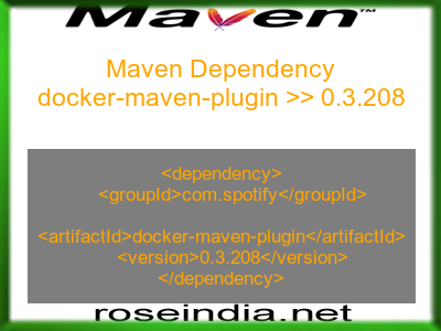 Maven dependency of docker-maven-plugin version 0.3.208