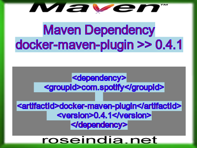 Maven dependency of docker-maven-plugin version 0.4.1