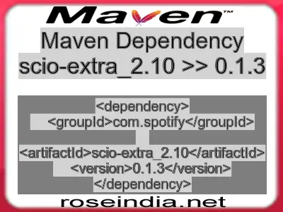 Maven dependency of scio-extra_2.10 version 0.1.3
