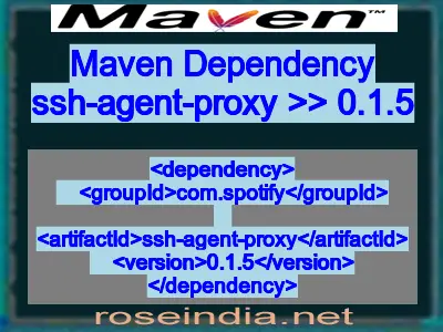 Maven dependency of ssh-agent-proxy version 0.1.5