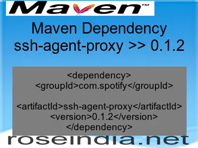 Maven dependency of ssh-agent-proxy version 0.1.2