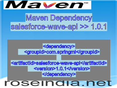 Maven dependency of salesforce-wave-api version 1.0.1