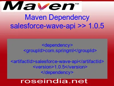 Maven dependency of salesforce-wave-api version 1.0.5