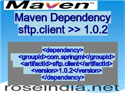 Maven dependency of sftp.client version 1.0.2