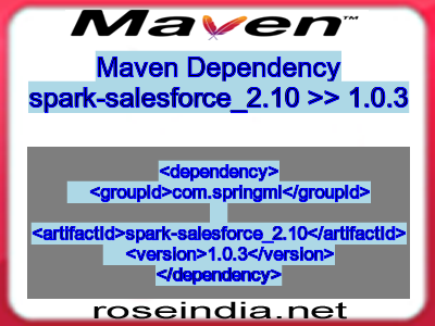 Maven dependency of spark-salesforce_2.10 version 1.0.3