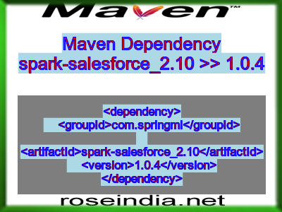 Maven dependency of spark-salesforce_2.10 version 1.0.4