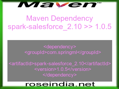 Maven dependency of spark-salesforce_2.10 version 1.0.5