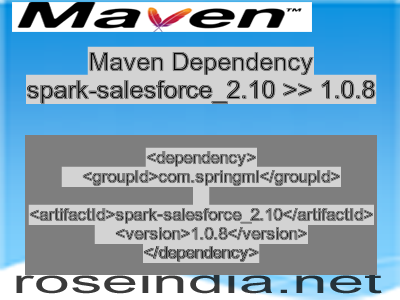 Maven dependency of spark-salesforce_2.10 version 1.0.8