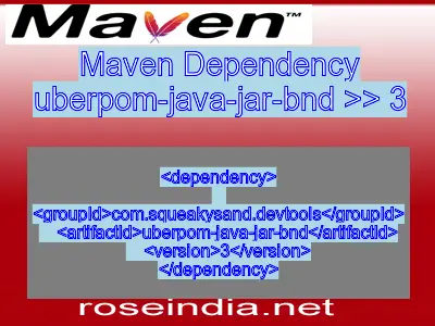 Maven dependency of uberpom-java-jar-bnd version 3
