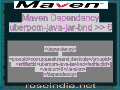 Maven dependency of uberpom-java-jar-bnd version 6
