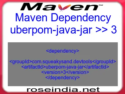 Maven dependency of uberpom-java-jar version 3