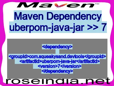 Maven dependency of uberpom-java-jar version 7