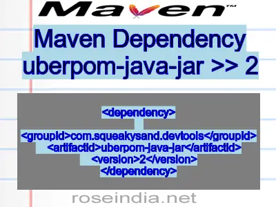 Maven dependency of uberpom-java-jar version 2