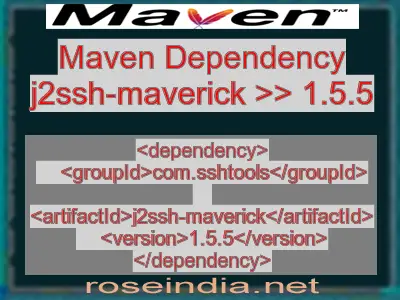 Maven dependency of j2ssh-maverick version 1.5.5
