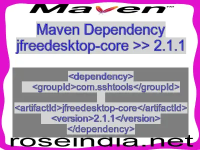 Maven dependency of jfreedesktop-core version 2.1.1