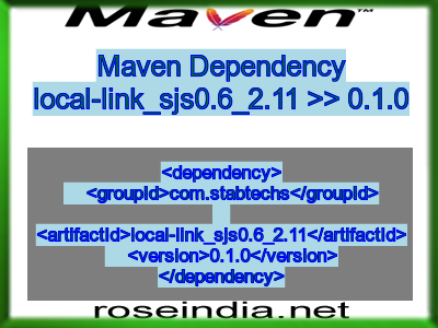 Maven dependency of local-link_sjs0.6_2.11 version 0.1.0