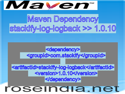 Maven dependency of stackify-log-logback version 1.0.10