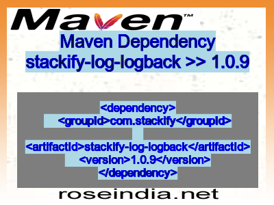 Maven dependency of stackify-log-logback version 1.0.9
