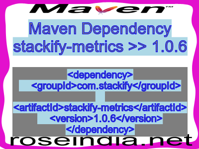 Maven dependency of stackify-metrics version 1.0.6