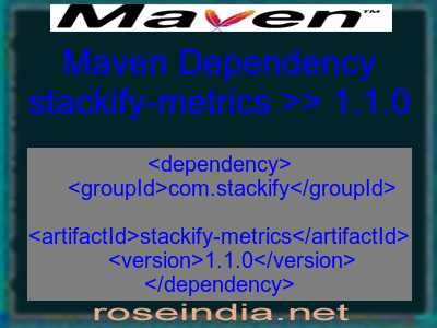 Maven dependency of stackify-metrics version 1.1.0