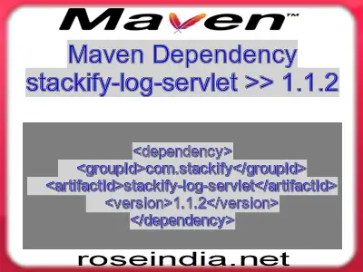Maven dependency of stackify-log-servlet version 1.1.2