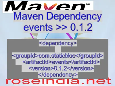 Maven dependency of events version 0.1.2