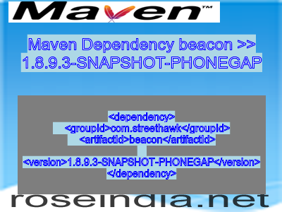 Maven dependency of beacon version 1.8.9.3-SNAPSHOT-PHONEGAP