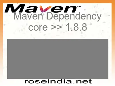Maven dependency of core version 1.8.8