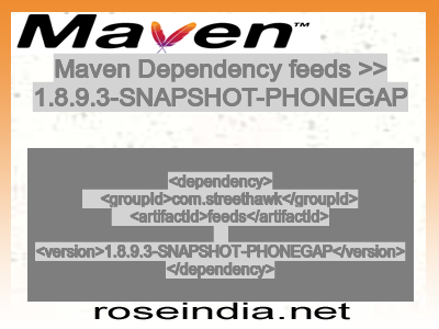 Maven dependency of feeds version 1.8.9.3-SNAPSHOT-PHONEGAP