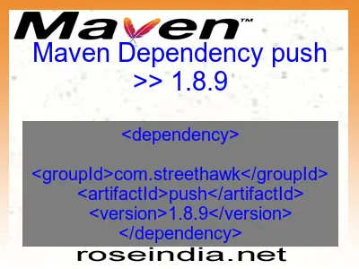 Maven dependency of push version 1.8.9