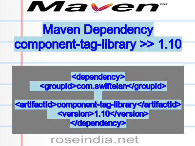 Maven dependency of component-tag-library version 1.10