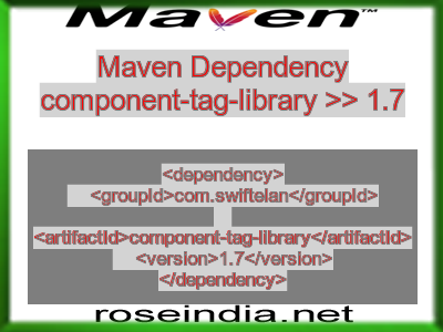 Maven dependency of component-tag-library version 1.7