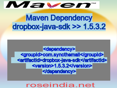 Maven dependency of dropbox-java-sdk version 1.5.3.2
