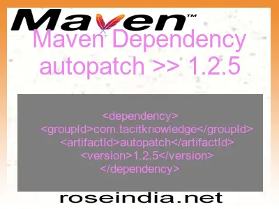 Maven dependency of autopatch version 1.2.5