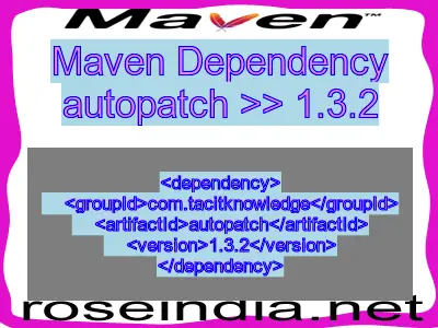 Maven dependency of autopatch version 1.3.2