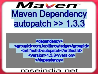 Maven dependency of autopatch version 1.3.3