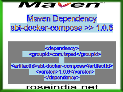 Maven dependency of sbt-docker-compose version 1.0.6