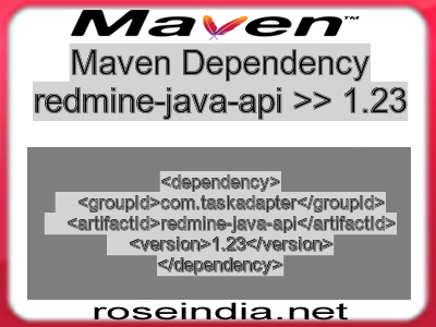 Maven dependency of redmine-java-api version 1.23