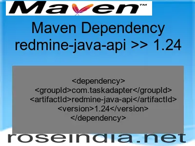 Maven dependency of redmine-java-api version 1.24