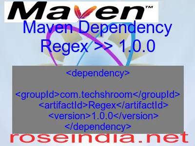 Maven dependency of Regex version 1.0.0