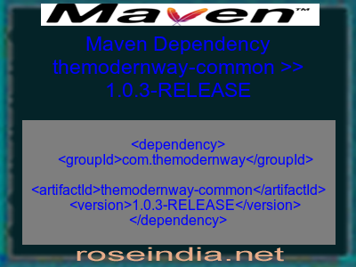 Maven dependency of themodernway-common version 1.0.3-RELEASE