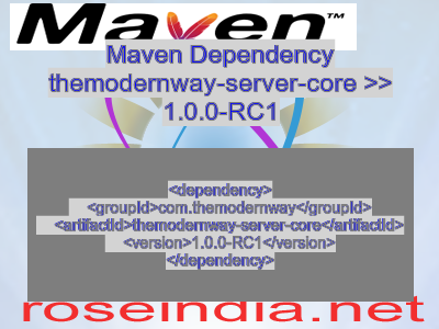 Maven dependency of themodernway-server-core version 1.0.0-RC1