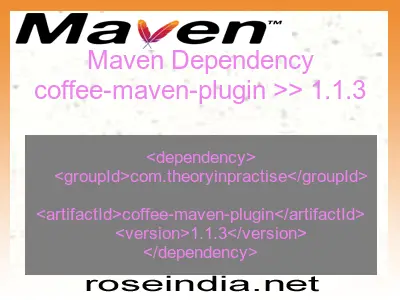 Maven dependency of coffee-maven-plugin version 1.1.3