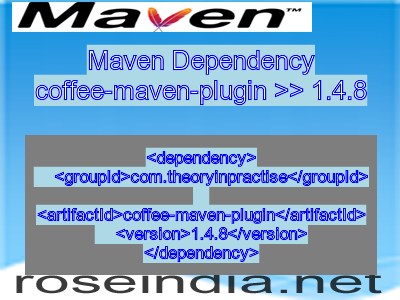 Maven dependency of coffee-maven-plugin version 1.4.8