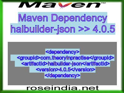 Maven dependency of halbuilder-json version 4.0.5