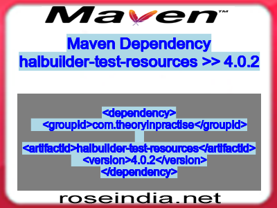 Maven dependency of halbuilder-test-resources version 4.0.2