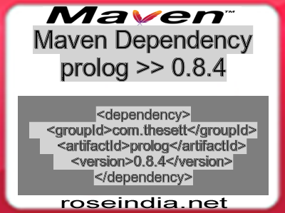 Maven dependency of prolog version 0.8.4