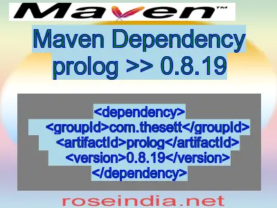 Maven dependency of prolog version 0.8.19